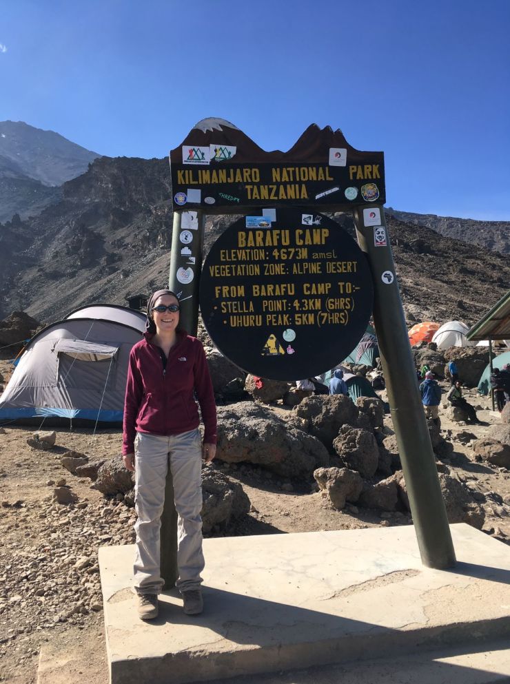 Aan bord Barafu camp, basecamp