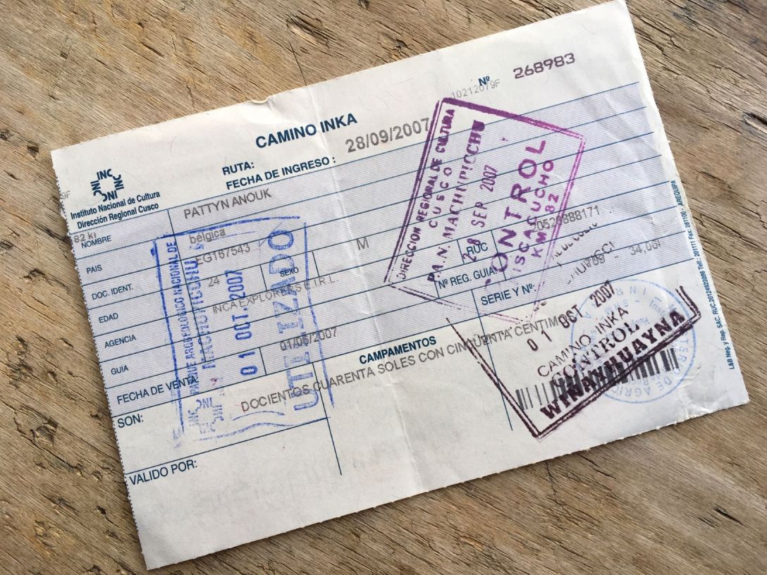 Inca trail stempels
