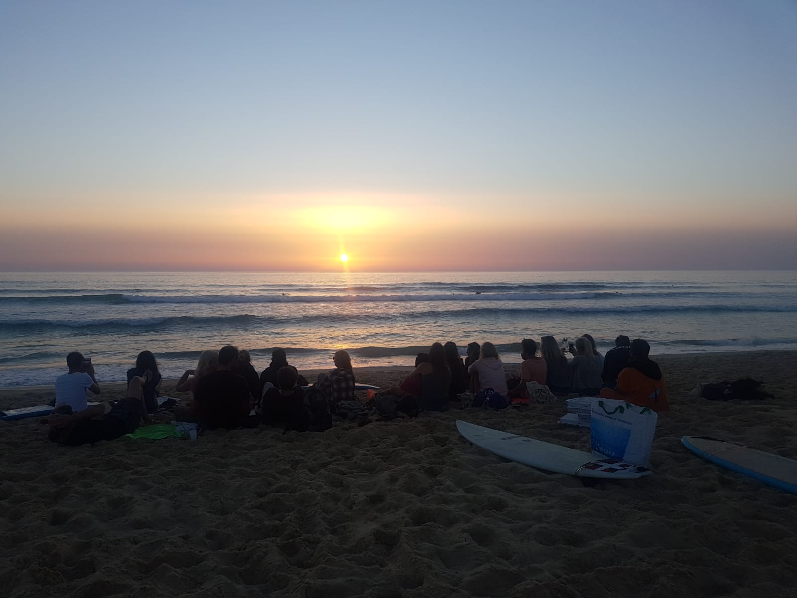 mimizan sunset surf